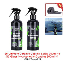 Load image into Gallery viewer, 9H Ceramic Car Coating Paint Care 300/100/50ml Polishing Paste Nano Products Hydrophobic Quick Coat Liquid Wax Car Care Kit HGKJ