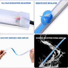 Load image into Gallery viewer, 2pcs LED DRL Car Daytime Running Light Flexible Waterproof Strip Auto Headlights White Turn Signal Yellow Brake Flow Lights 12V