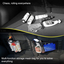 Load image into Gallery viewer, Car Back Rear Mesh Trunk Seat Elastic String Net Magic Sticker Universal Storage Bag Pocket Cage Auto Organizer Seat Back Bag
