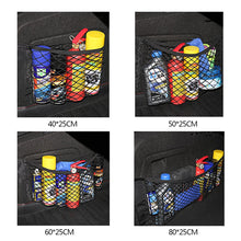 Load image into Gallery viewer, Car Back Rear Mesh Trunk Seat Elastic String Net Magic Sticker Universal Storage Bag Pocket Cage Auto Organizer Seat Back Bag
