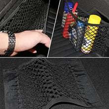 Load image into Gallery viewer, Car Back Rear Mesh Trunk Seat Elastic String Net Magic Sticker Universal Storage Bag Pocket Cage Auto Organizer Seat Back Bag
