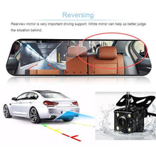 Load image into Gallery viewer, Dual lens car camera rear view mirror

