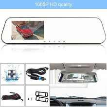 Load image into Gallery viewer, Dual lens car camera rear view mirror

